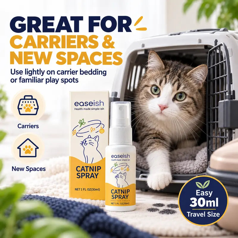 Easeish 30Ml Catnip Spray Bottle with Silver Vine & Gall Fruit Extracts, Cat Attractant for Toys, Scratchers