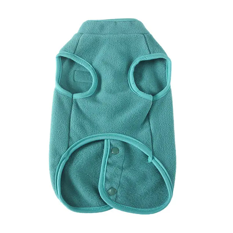 Soft Fleece Fabric Dog Vest - Small Breeds Cold Weather Clothing, Button-Closure Warm Pet Coat for Teddy, Chihuahua
