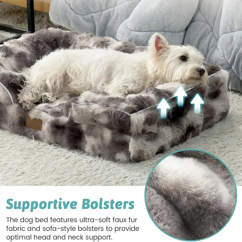 COZY KISS Orthopedic Dog Bed - Soft Fabric, Joint Relief, Supportive Cushion, 30X20 In, for Small-Medium Dogs, Tie Dye