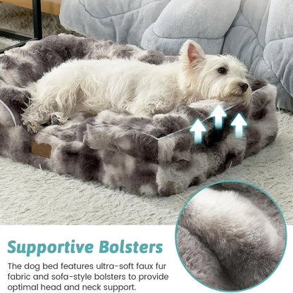 COZY KISS Orthopedic Dog Bed - Soft Fabric, Joint Relief, Supportive Cushion, 30X20 In, for Small-Medium Dogs, Tie Dye