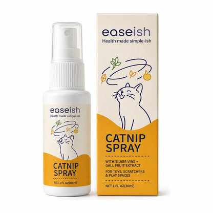 Easeish 30Ml Catnip Spray Bottle with Silver Vine & Gall Fruit Extracts, Cat Attractant for Toys, Scratchers